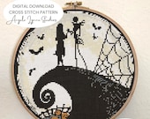 Cross Stitch Pattern - The Nightmare Before Christmas - Hoop pattern - 2 versions