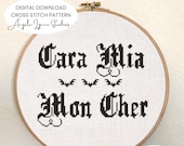 Cross Stitch Pattern - Addams Family - Cara Mia - Mon Cher