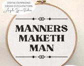 Cross Stitch Pattern - Manners Maketh Man - Kingsman