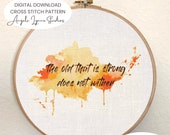 Cross Stitch Pattern - The old that is strong does not wither - Lord of the Rings - Watercolor