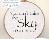 Cross Stitch Pattern - Firefly main theme - You can't take the sky from me