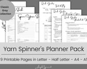 The Yarn Spinner's Planner - 19 Printable Pages/Planner Inserts - Instant Download PDF - 4 sizes - Letter, Half Letter, A4, A5