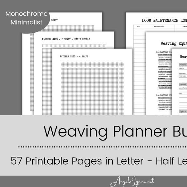 Agenda Weaver: Diario imprimible de 57 páginas (descarga en PDF)
