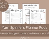 The Yarn Spinner's Planner - 19 Printable Pages/Planner Inserts - Instant Download PDF - 4 sizes - Letter, Half Letter, A4, A5 - Slate