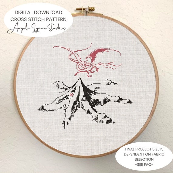 Cross Stitch Pattern - the Lonely Mountain - the Hobbit - Etsy
