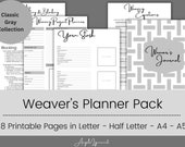 The Weaver's Planner - 18 Printable Pages/Planner Inserts - Instant Download PDF - 4 sizes - Letter, Half Letter, A4, A5