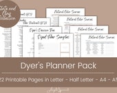 The Dyer's Planner - 22 Printable Pages/Planner Inserts - Instant Download PDF - 4 sizes - Letter, Half Letter, A4, A5 - Slate