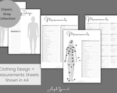 Clothing Design and Measurements Planner Bundle - Module Pack