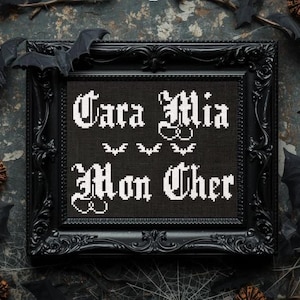 Cross Stitch Pattern - Addams Family - Cara Mia - Mon Cher
