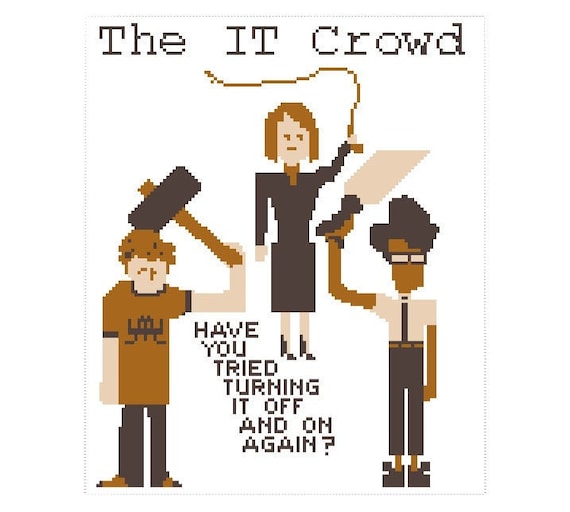 Cross Stitch Pattern It Crowd Have You Tried Turning It Etsy