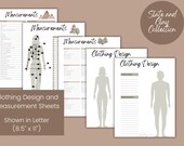 Clothing Design and Measurements Planner Bundle - Module Pack - Slate