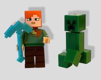 Minecraft Alex and Creeper Character Gift Figures