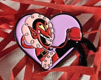 The Powerpuff Girls devil, His Infernal Majesty (HIM) pin badge