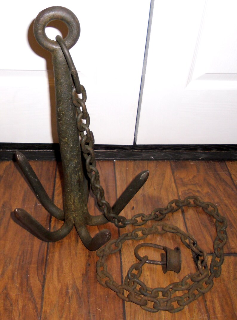 Antique Hand Iron Grappling Hook Iron Grappling Ship Etsy
