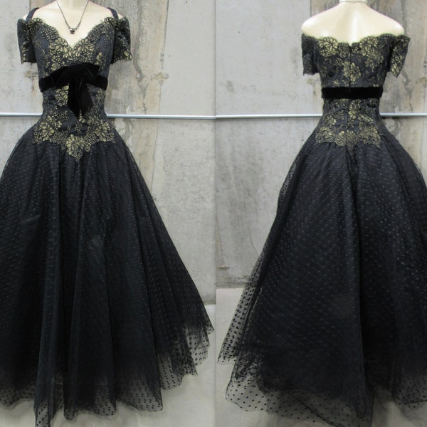 Vintage Chris Kole Gown, Chris Kole Evening Gown, Mother of the Bride, Wedding, Designer Evening Gown, Vintage Black Dress, Black Dress