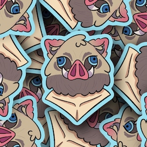 Demon Slayer Inosuke Hashibira Bust Sticker
