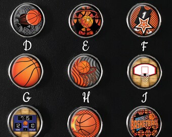 Basketball Snap Image, Basketball Snap Button, Basketball Snap Jewelry, Sports Snap, Snap Jewelry Charm 18mm Snap Image, SI-134-A