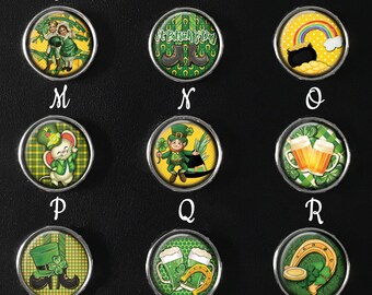 St. Patricks Day Snap Jewelry, Irish Snap Jewelry, Beer Snap Jewelry, Luck Images, Snap Jewelry Charm, 18mm Snap Image, SI-115-B
