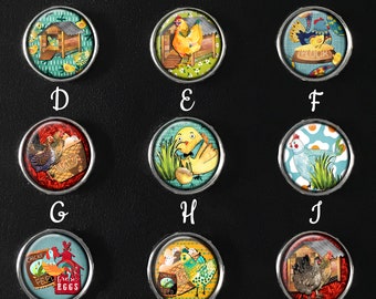 Chickens Snap Button, Roosters Image, Chicken Coop Jewelry, Farm Snap Jewelry, Animal Snap Image 18mm SI-158-A