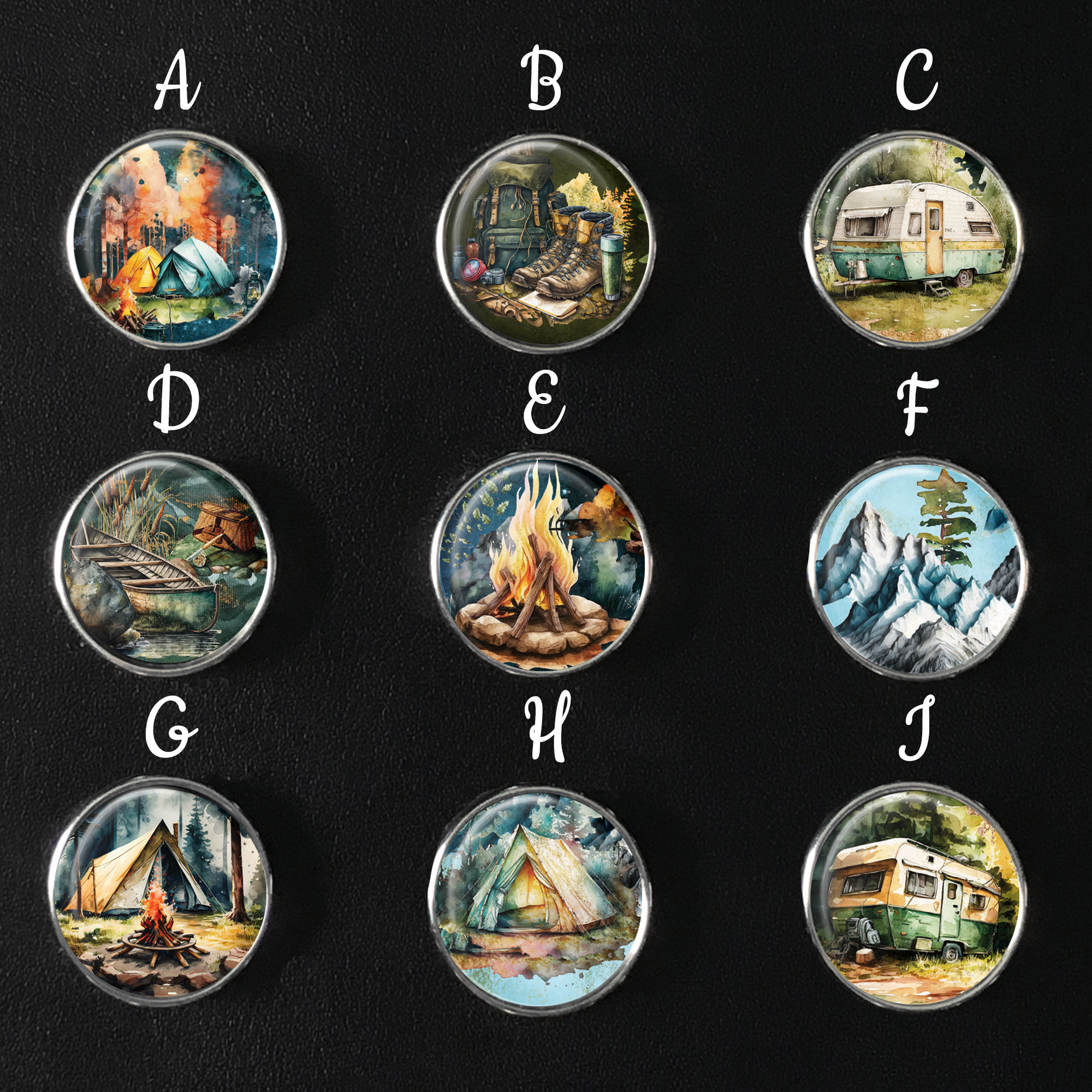 Bonfire Snaps Camping Snap Jewelry, Hiking Snap Jewelry, Camper Images, Nature Snap ...