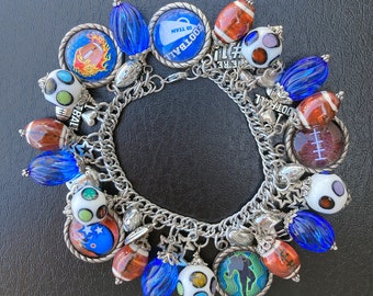 Football Charm Bracelet, Football Mom Charm Bracelet, Sports Charm Bracelet, Sports Mom Charm Bracelet, Football Gift, Football Mom Gift