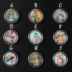 Marie Antoinette Snap Button, Let Them Eat Cake Image, Marie Antoinette Jewelry, Bird Snap Jewelry, Victorian Fashion Snap 18mm SI-161-A