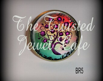 Tree of Life Adjustable Ring, Whimsical Tree Ring - Silver or Antique Brass, Choice of 2 Designs