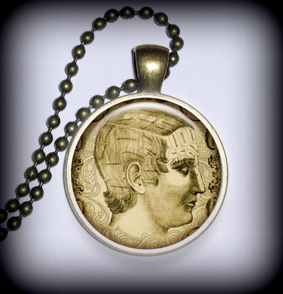 Phrenology Pendant Charm Anatomy Pendant Necklace Pendant Etsy UK