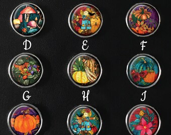 Autumn Snap Button, Fall Snap Image, Pumpkin Patch Jewelry, Cornucopia Snap Jewelry, Scarecrow Snap Image, 18mm Snap Image, SI-145-A