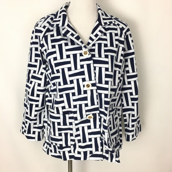 Vintage Womens Oversized Blazer Jacket Medium, 80s
