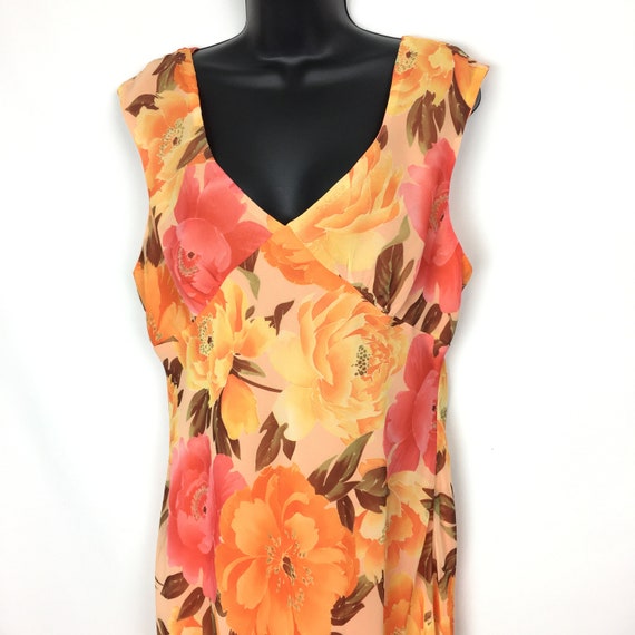 Vintage Womens Dress Large, 80s Floral Summer Dres
