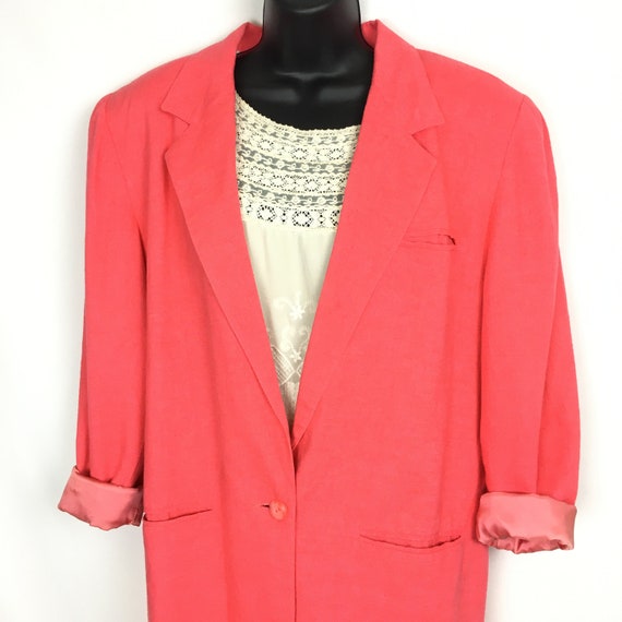 Vintage Womens Oversized Blazer Jacket Small, 80s