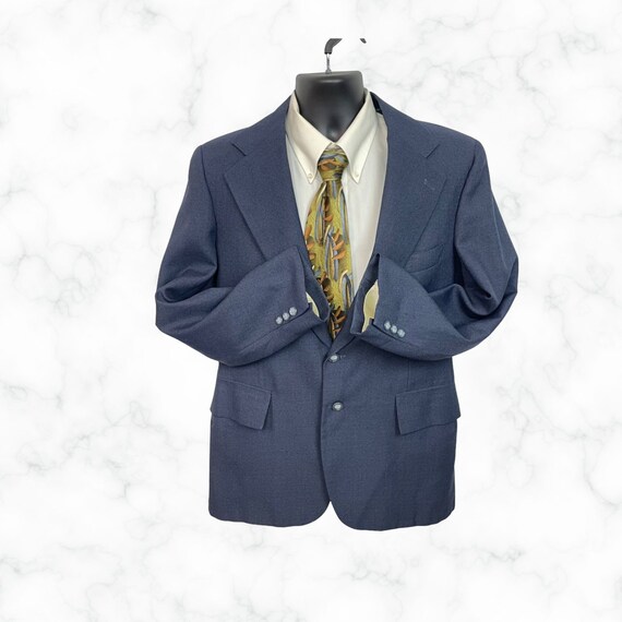 Vintage 60s 70s Sears Roebuck Sports Coat Jacket Blue Single - Etsy