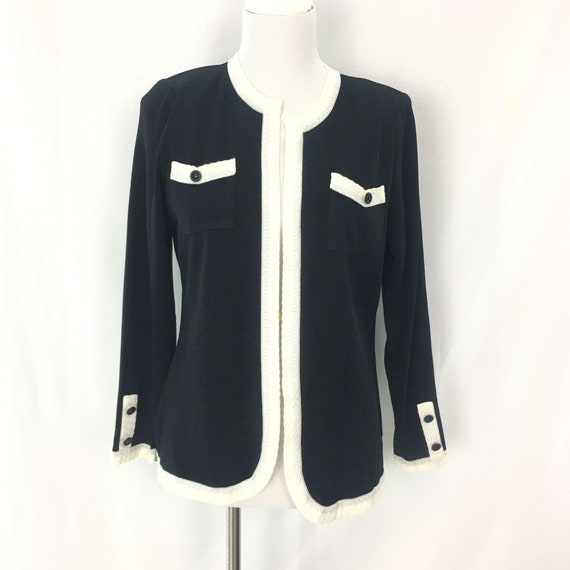 Vintage 90s Exclusively Misook Petite Knit Open Front Cardigan - Etsy UK