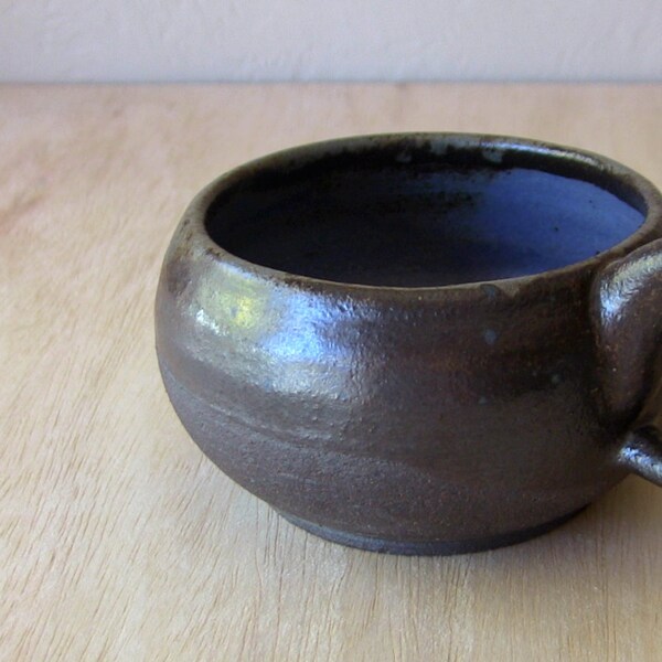 Large Ceramic Cup or Soup Bowl Rustic Stoneware Lavender