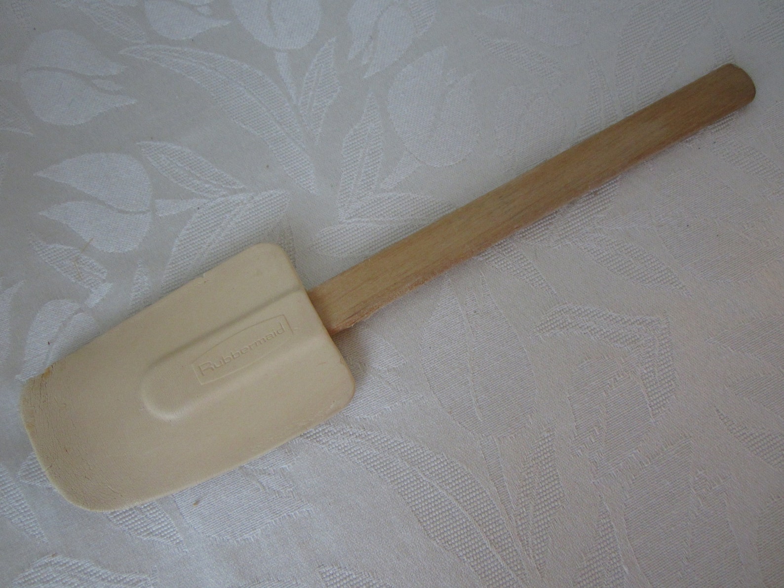 Extra Long Rubber Scraper Spatula with a Wooden Handle Mid Etsy
