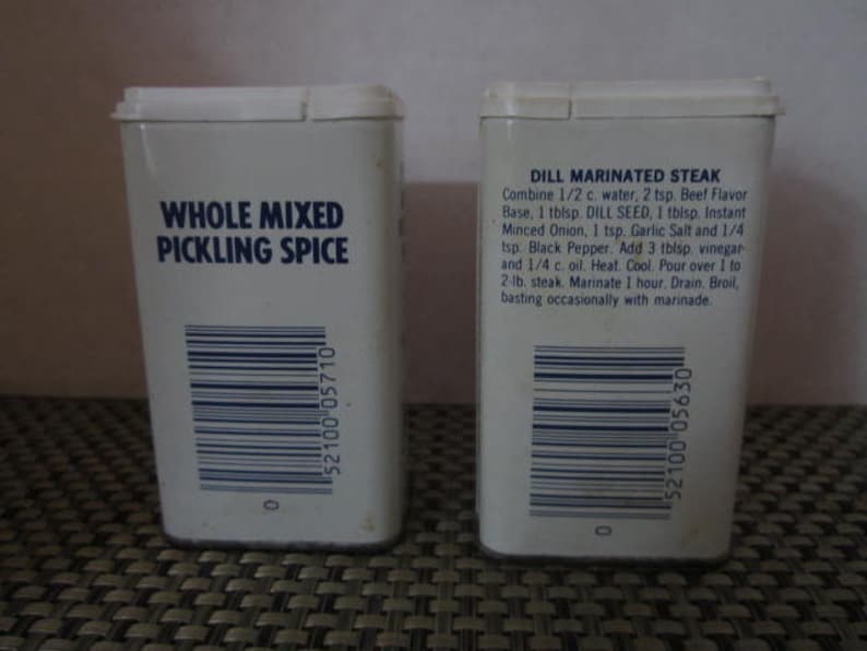 McCormick Pickling Spice and Dill Seed Tins