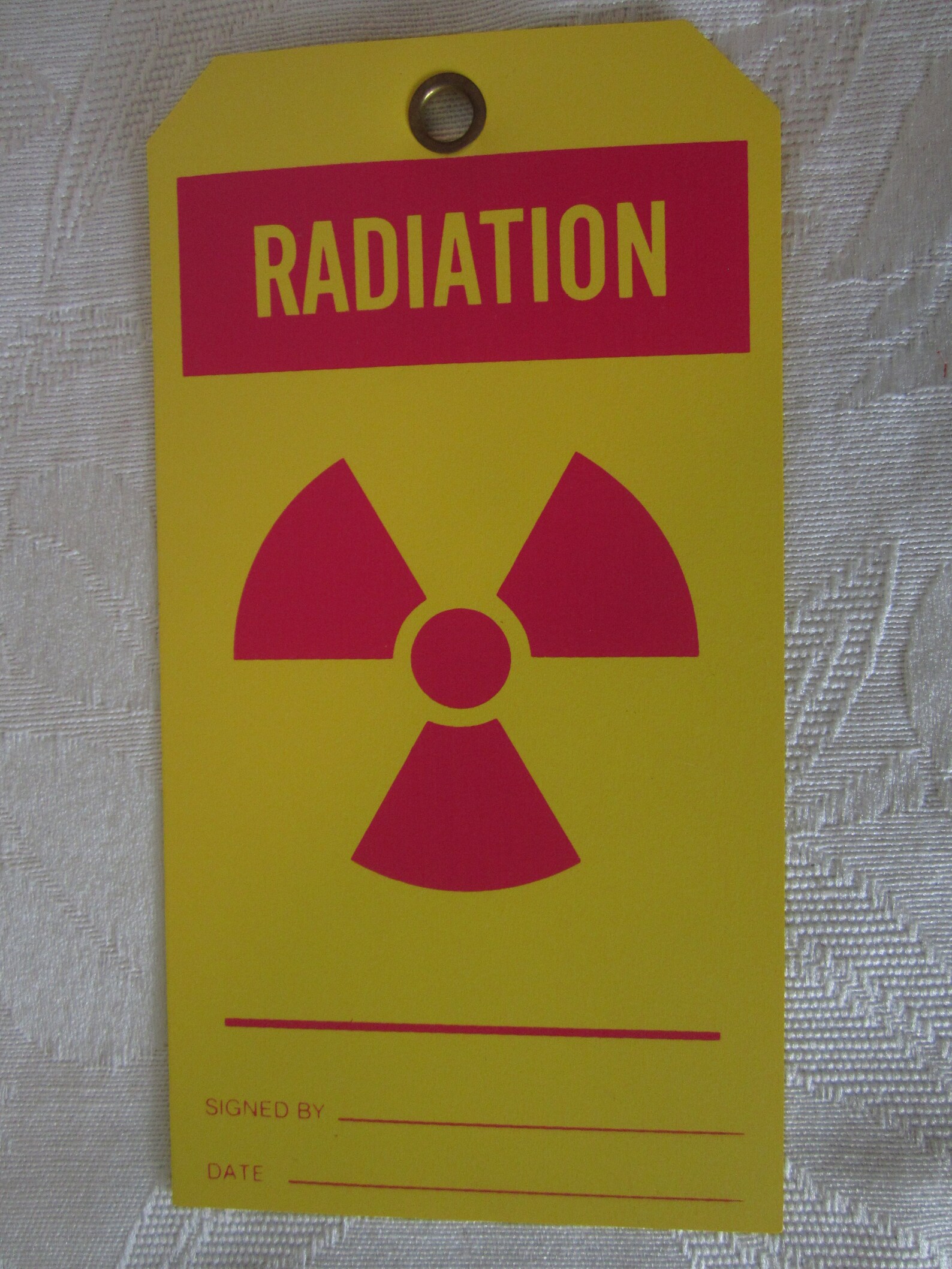 Radiation Warning Tags Set of 8 Industrial Warning Tags Etsy