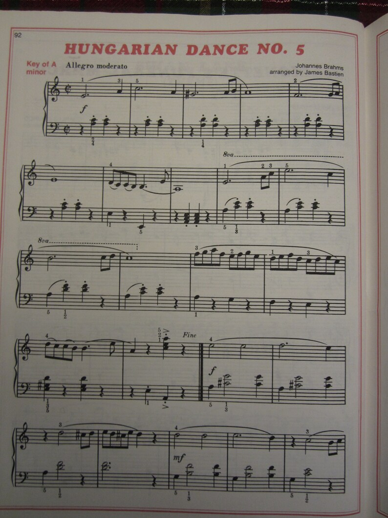 The Older Beginner Piano Course Level 1 by James Bastien 1977 Etsy
