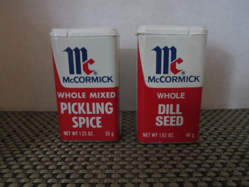 McCormick Pickling Spice and Dill Seed Tins