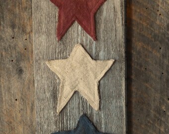 Primitive Grungy Americana Star Hanger ~ Primitive Americana Decor ~ Farmhouse Summer Decor