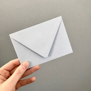Light Blue 4-bar Response Envelopes (set of 10) /  Bluebell 4 Baronial Envelopes / Pointed Flap Response Envelopes / European Flap