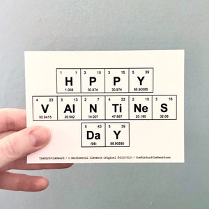 Mini Schule Valentines, Print at Home Klassenzimmer Karten, Happy Valentines Day Periodensystem der Elemente druckbar, Sofort Download PDF