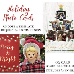 Weihnachts-Fotokarten / Familien-Weihnachtskarten / 5x7-Fotokarten mit Umschlägen (20 Stück)