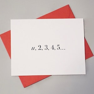 U bent mijn nummer een Math Love Card / Anniversary Card / I Love You Card / Positief Awesome Card / Love Equation