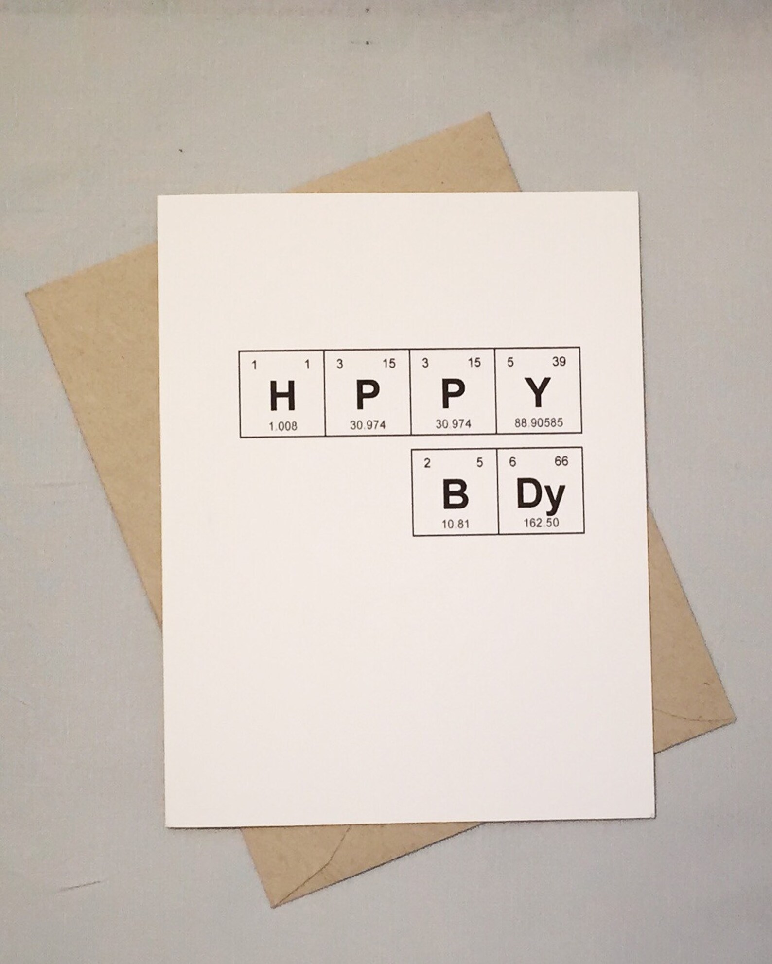 Happy Birthday Card Periodic Table of the Elements HPPY | Etsy