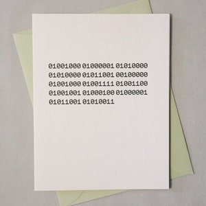 Happy Holidays binaire codekaart, kerstkaart voor computerprogrammeurs, programmeurs, software-ingenieurs