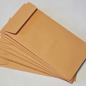 Enveloppe pour pièces de monnaie kraft, 3 1/2 x 6 1/2 po. n° 7 (lot de 25) 3,5 x 6,5 / Parfait pour les cartes de réponse, les remerciements, les faire-part de déménagement