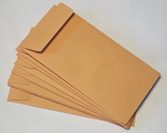 Kraft Coin Envelope,  3 1/2" x 6 1/2" no.7 size (set of 25) 3.5 x 6.5 / Perfect for Response Cards, Thank You Notes, Moving Announcements