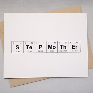 Mothers Day Periodic Table of the Elements MoThEr / STeP MoThEr /MoThEr IN LaW Card / Sentimental Elements Card for Women in Science imagem 2